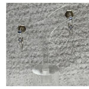 Monica Rich Kosann Topaz Sterling Silver Half Hoop Earrings #63561